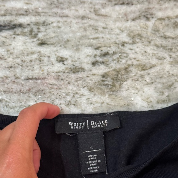 White House Black Market black and white striped top - Picture 3 of 3